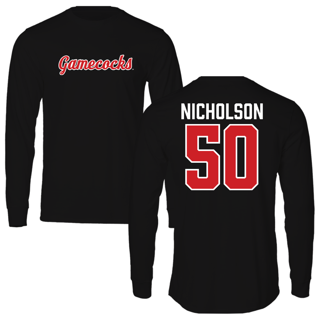 Jacksonville State University Basketball Black Performance Long Sleeve - #50 Mason Nicholson