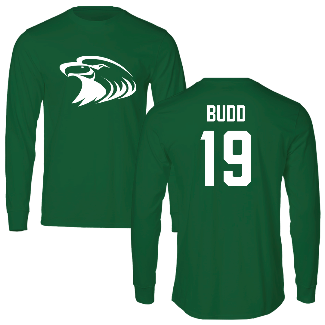 Central Methodist University Baseball Green Performance Long Sleeve - #19 David Budd