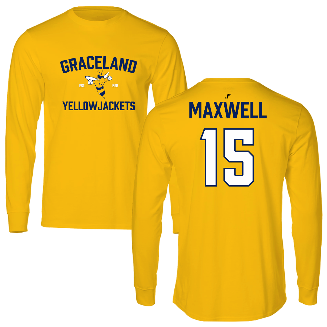 Graceland University Volleyball (W) Gold General Performance Long Sleeve - #15 Adley Maxwell