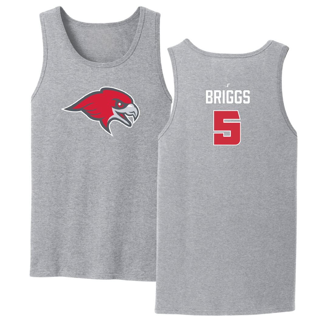 Montclair State University Baseball Sport Gray Tank Top - #5 Dylan Briggs