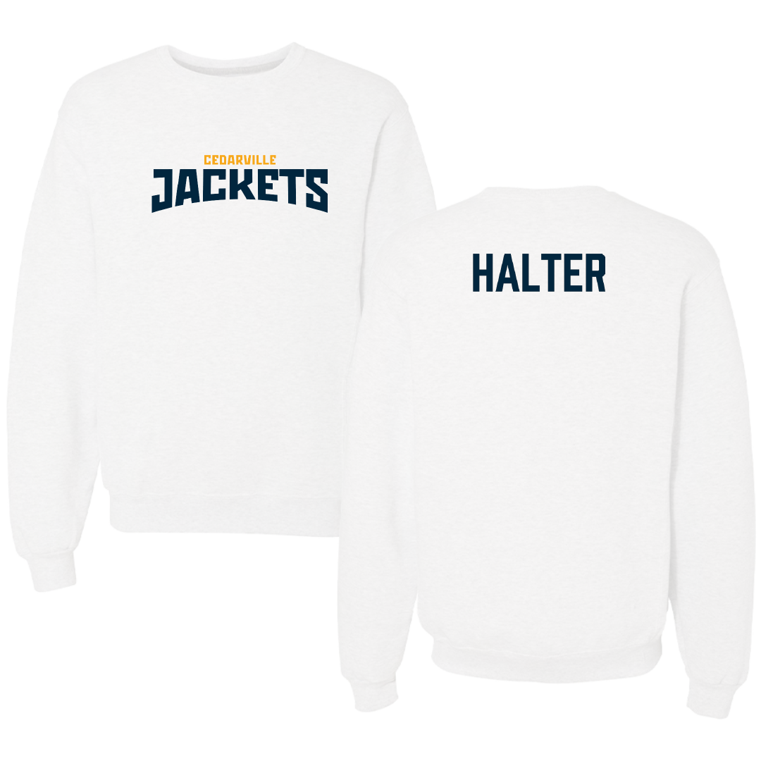 Cedarville University Cheer White Classic Crewneck - Katelyn Halter