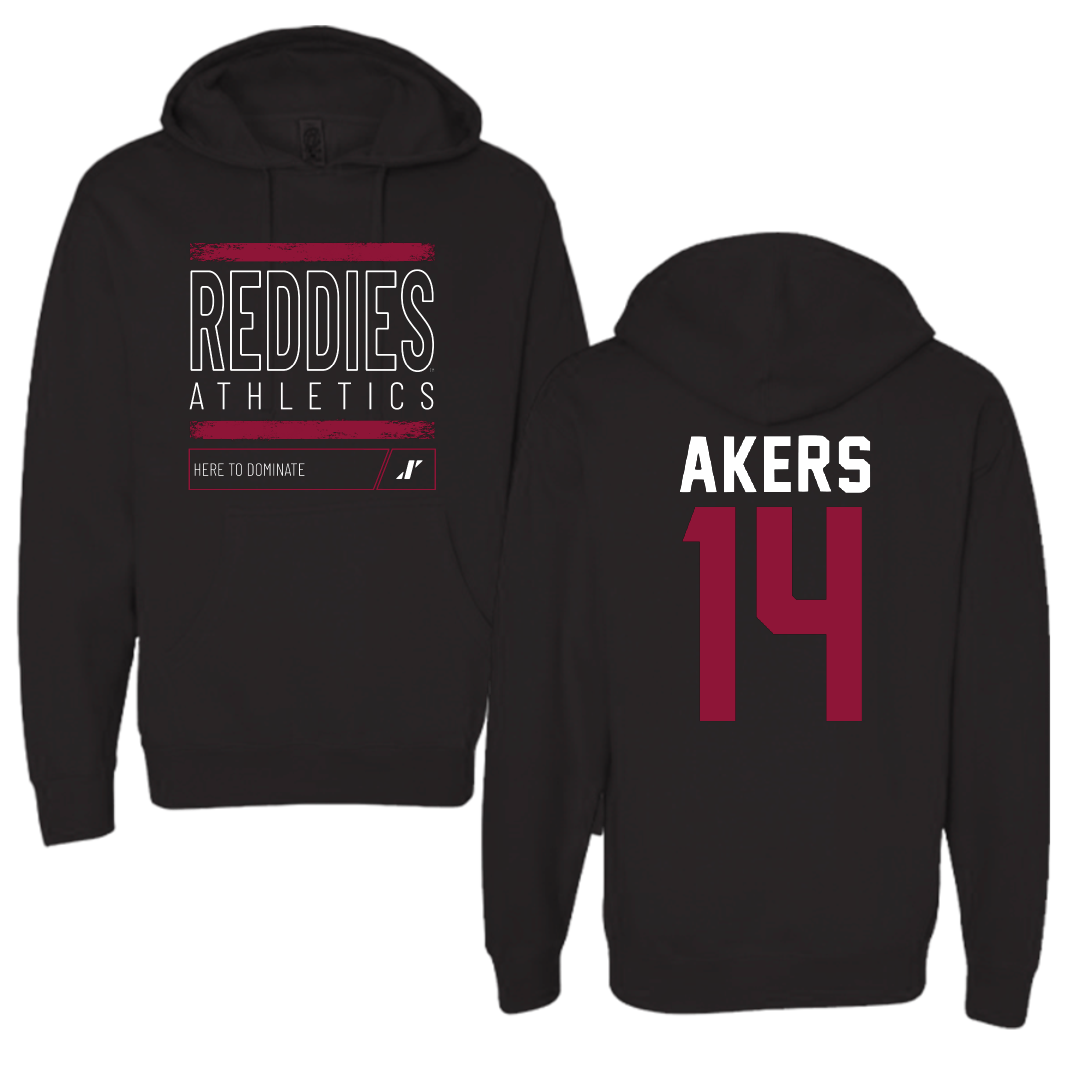 Henderson State University Softball Black Dominate Hoodie - #14 Hilary Akers