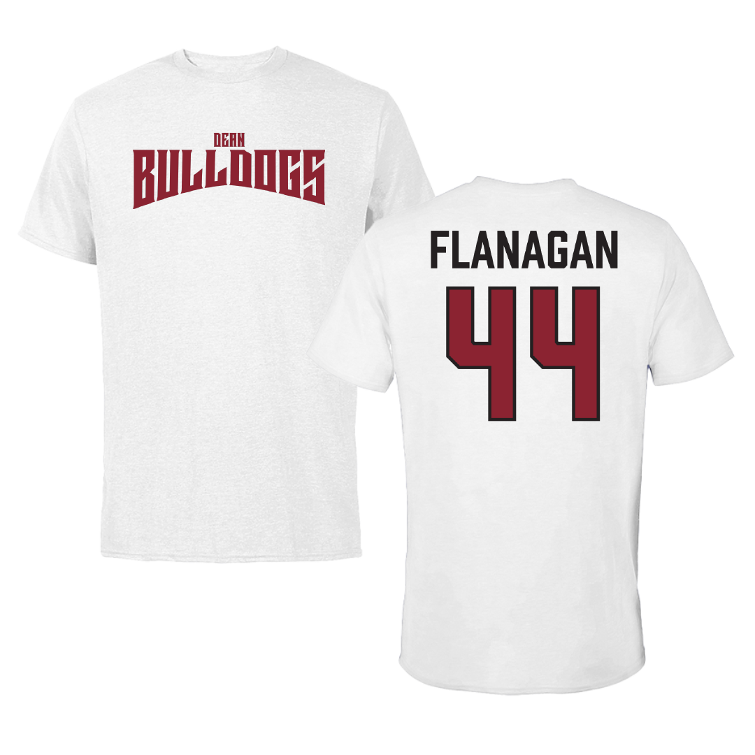 Dean College Lacrosse White Classic Tee - #44 Cooper Flanagan