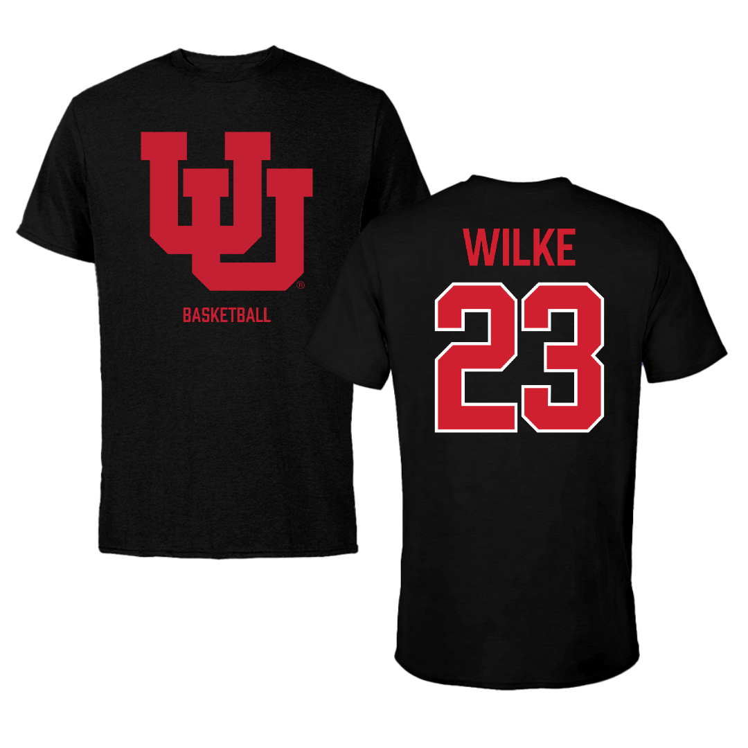 University of Utah Basketball (W) Black Tee - #23 Maty Wilke