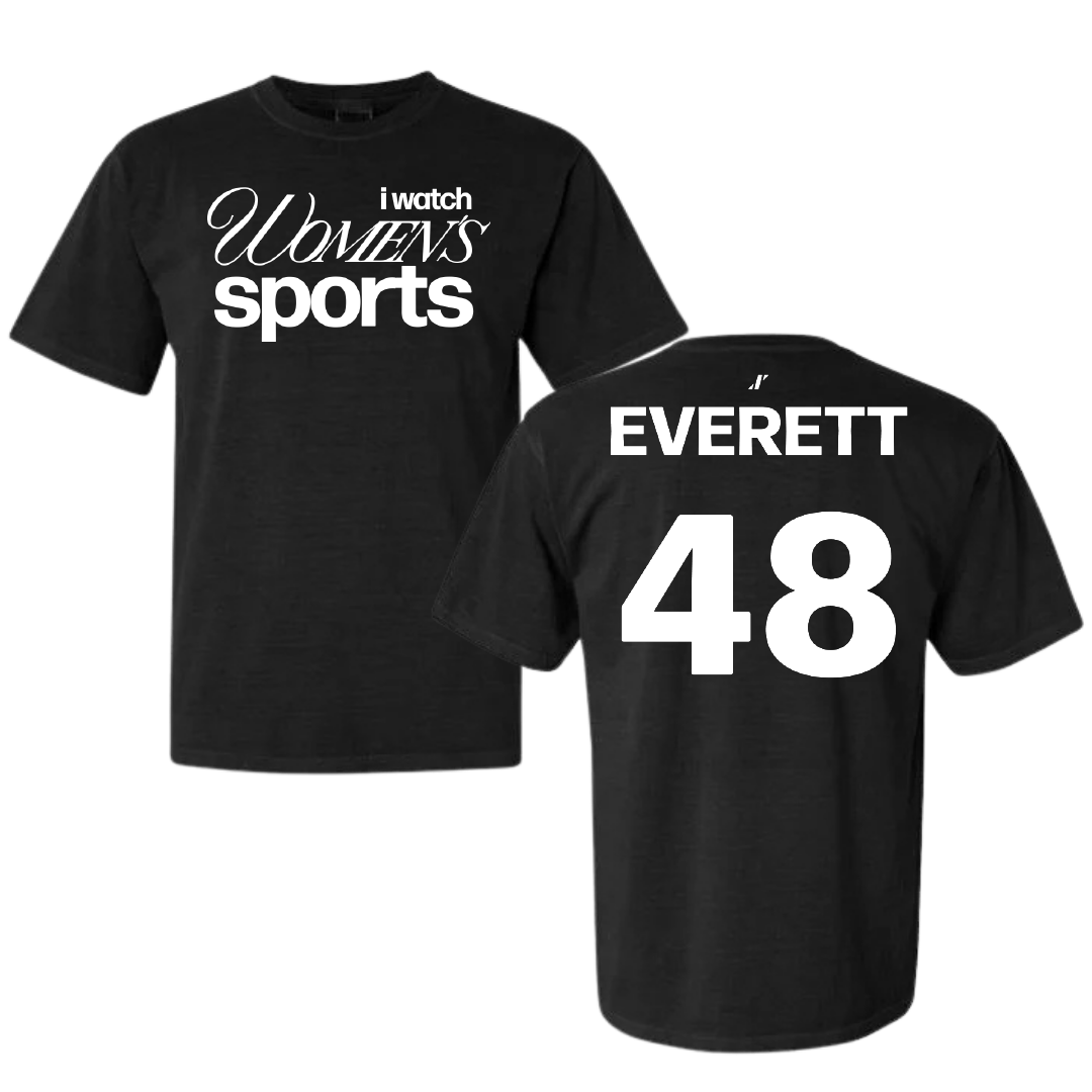 Mississippi State University Softball Black WHM Comfort Colors Tee - #48 Delainey Everett