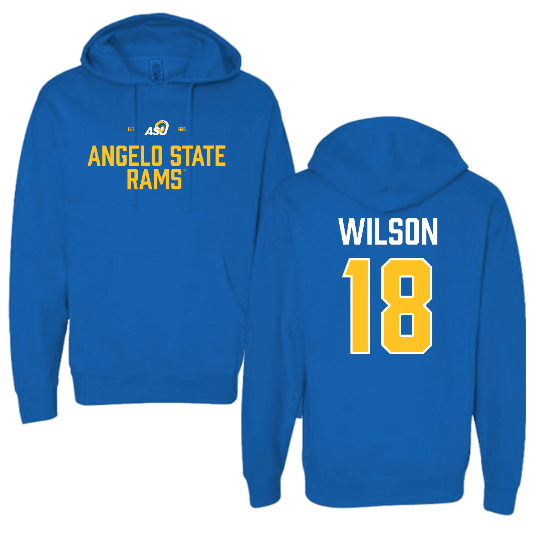 Angelo State University Baseball Blue General Hoodie - #18 Braden Wilson