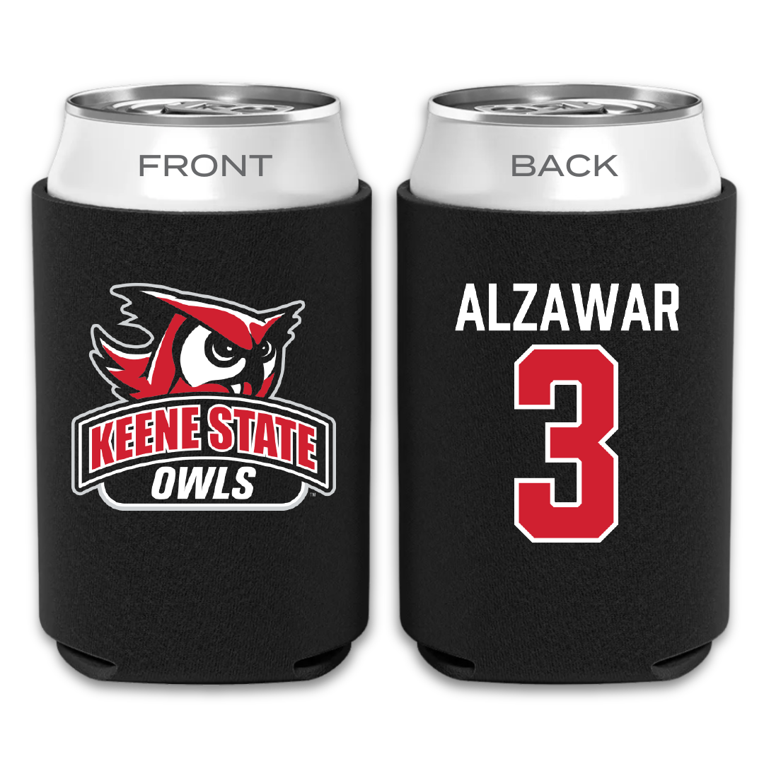 Keene State College Soccer Black Can Cooler - #3 Ali Alzawar