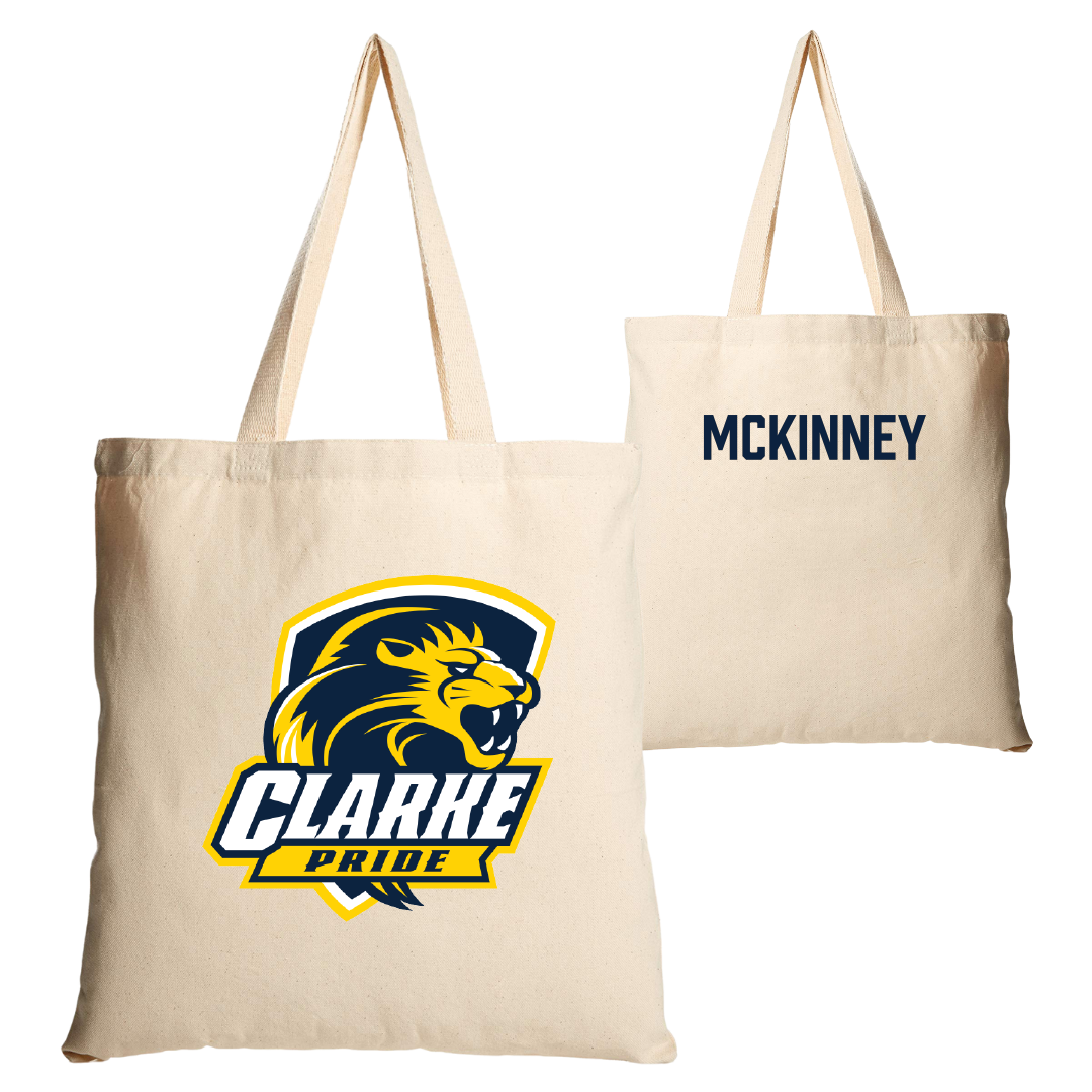 Clarke University Golf (W) Tan Canvas Tote Bag - Caley McKinney