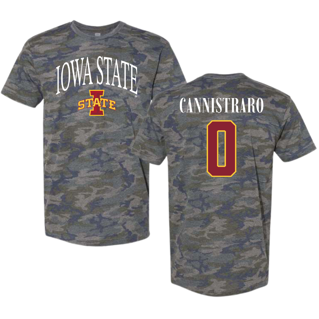 Iowa State University Soccer Vintage Camo Tee - #0 Kasey Cannistraro