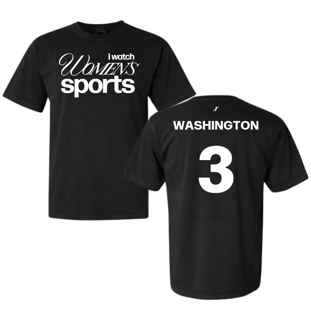 Southeastern Louisiana University Basketball Black WHM Comfort Colors Tee - #3 Allasia Washington
