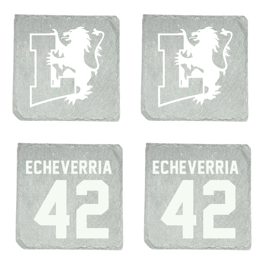 Lyon College Soccer (M) Stone Coaster (4 Pack)  - #42 Braulio Echeverria