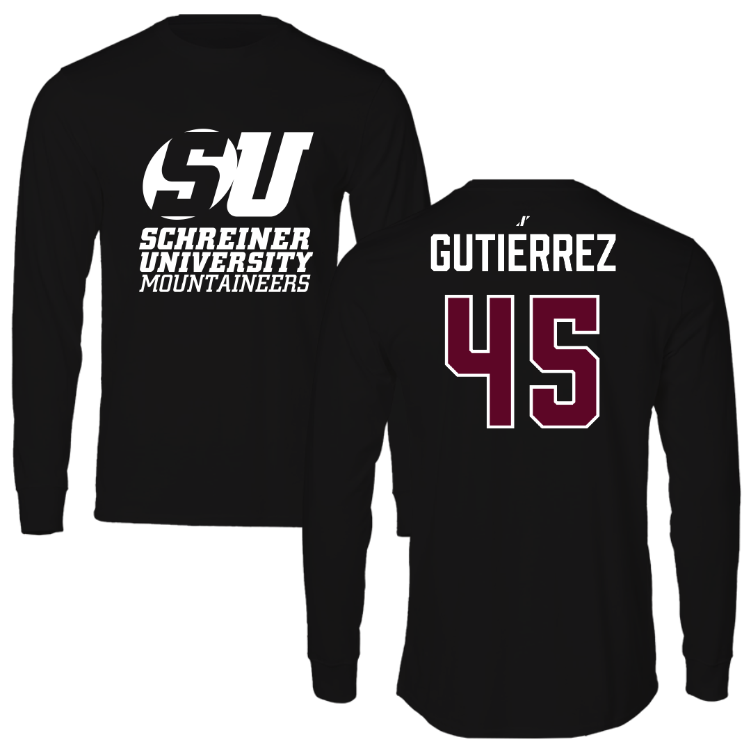 Schreiner University Baseball Black Long Sleeve - #45 Roger Gutierrez