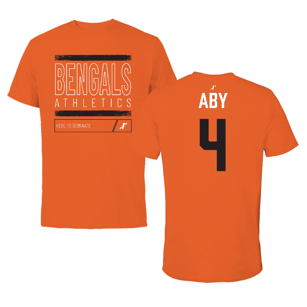 Idaho State University Basketball Orange Dominate Performance Tee - #4 Alyse Aby