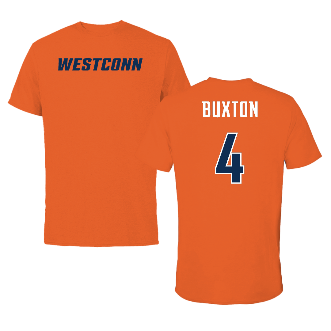 Western Connecticut State University Soccer Orange Tee - #4 Jonathan Buxton