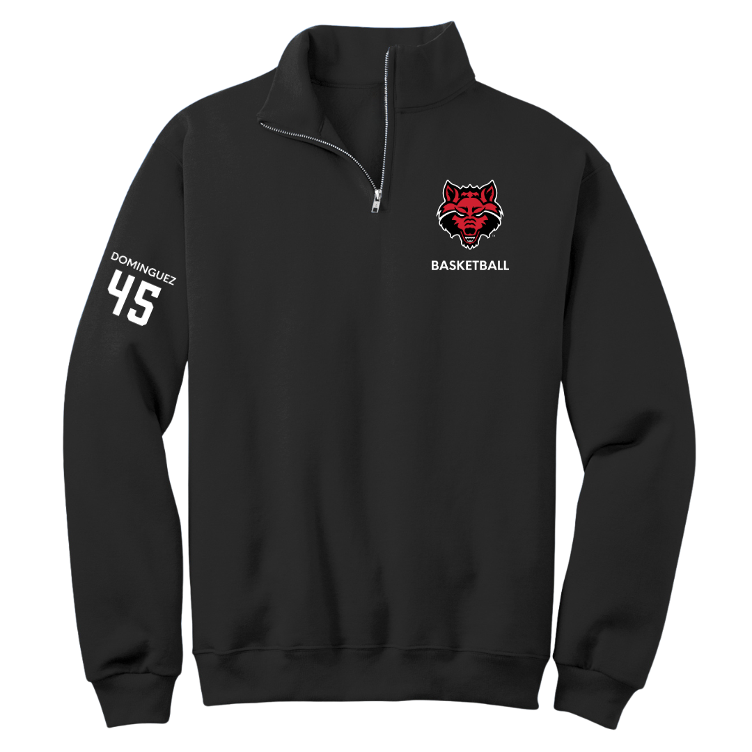 Arkansas State University Basketball (M) Black Quarter-Zip - #45 Dyondre Dominguez