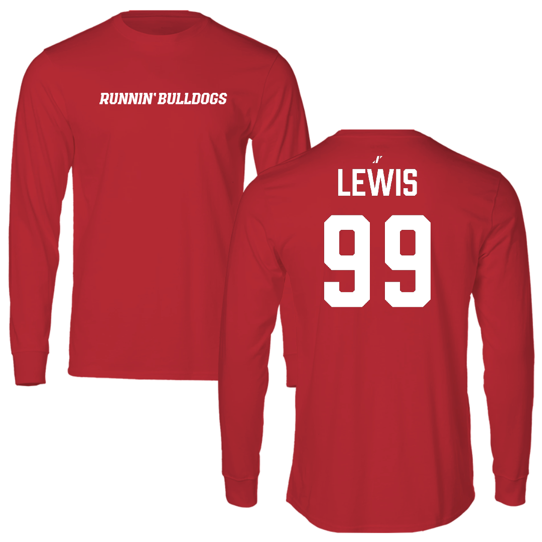 Gardner-Webb University Football Red Long Sleeve - #99 Renardo Lewis