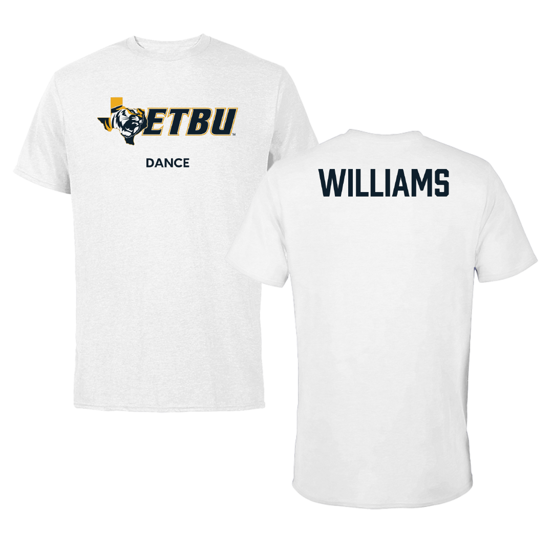 East Texas Baptist University Dance White Performance Tee - Carol Williams