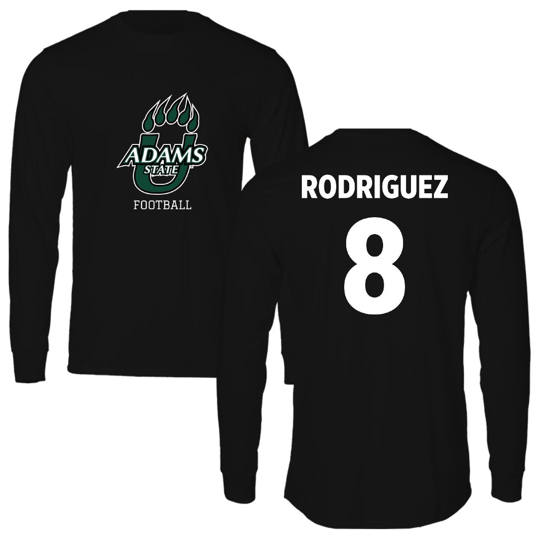 Adams State University Football Black State Performance Long Sleeve - #8 Benjamin Rodriguez