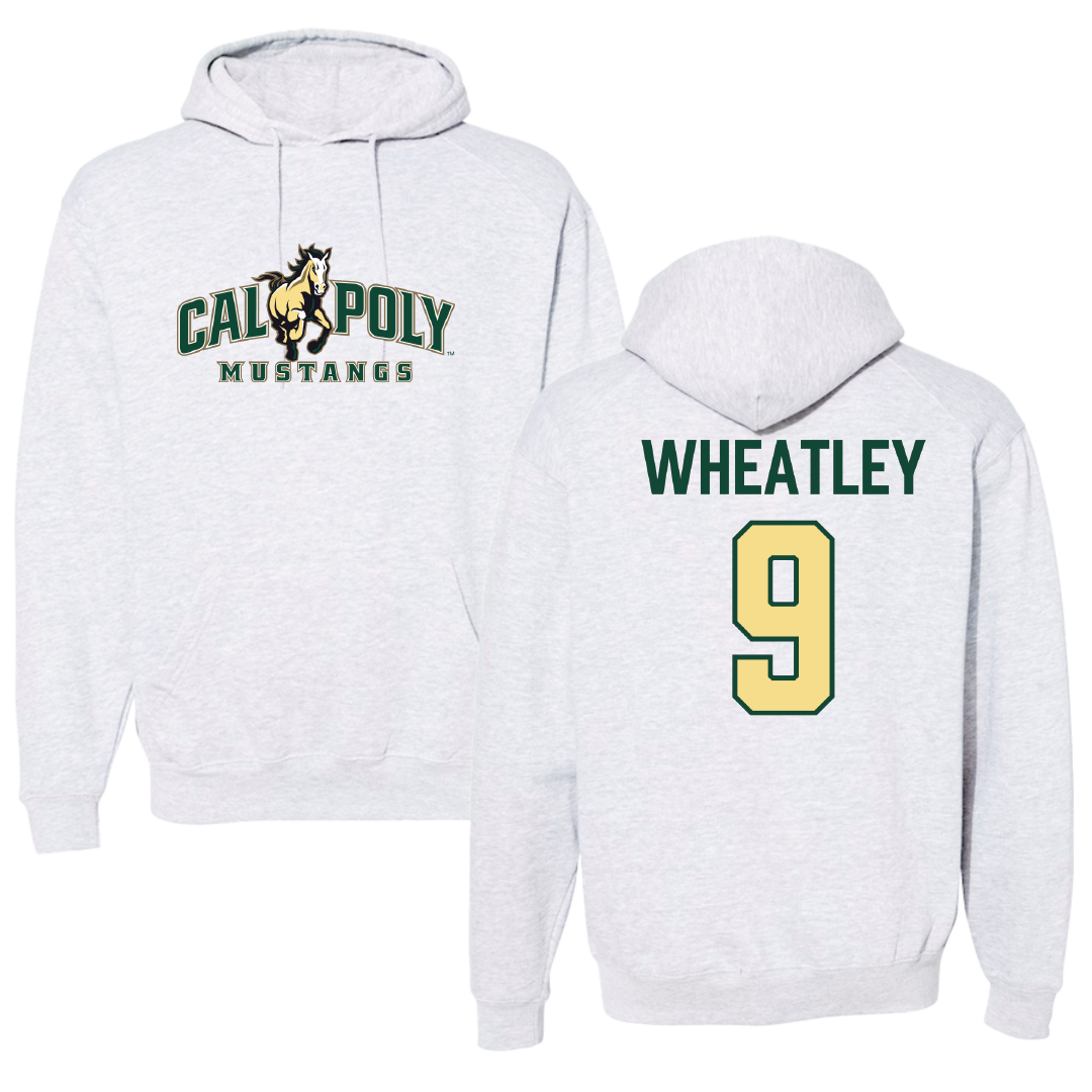 Cal Poly Football Gray Hoodie - #9 Brooks Wheatley