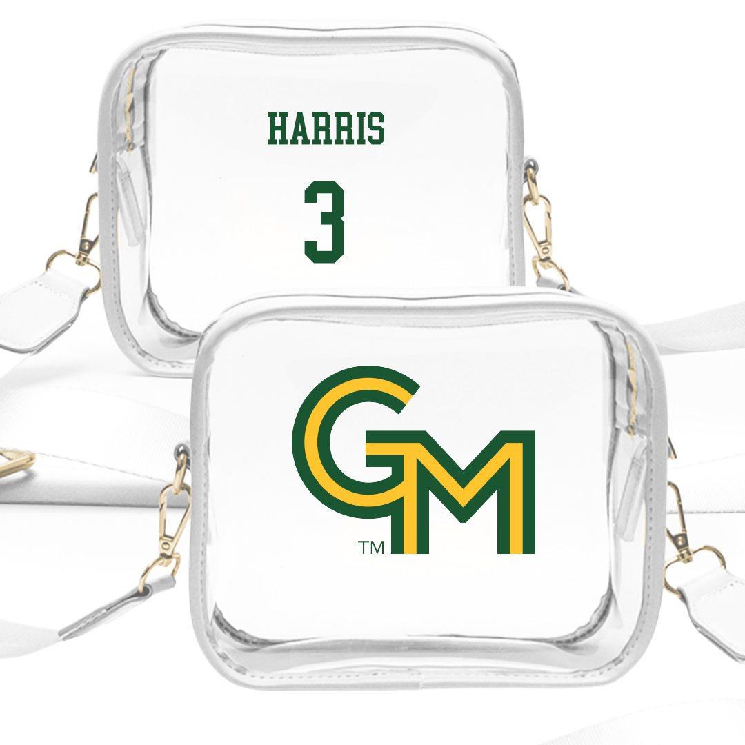 George Mason University Basketball (W) White Clear Stadium Bag - #3 Kennedy Harris