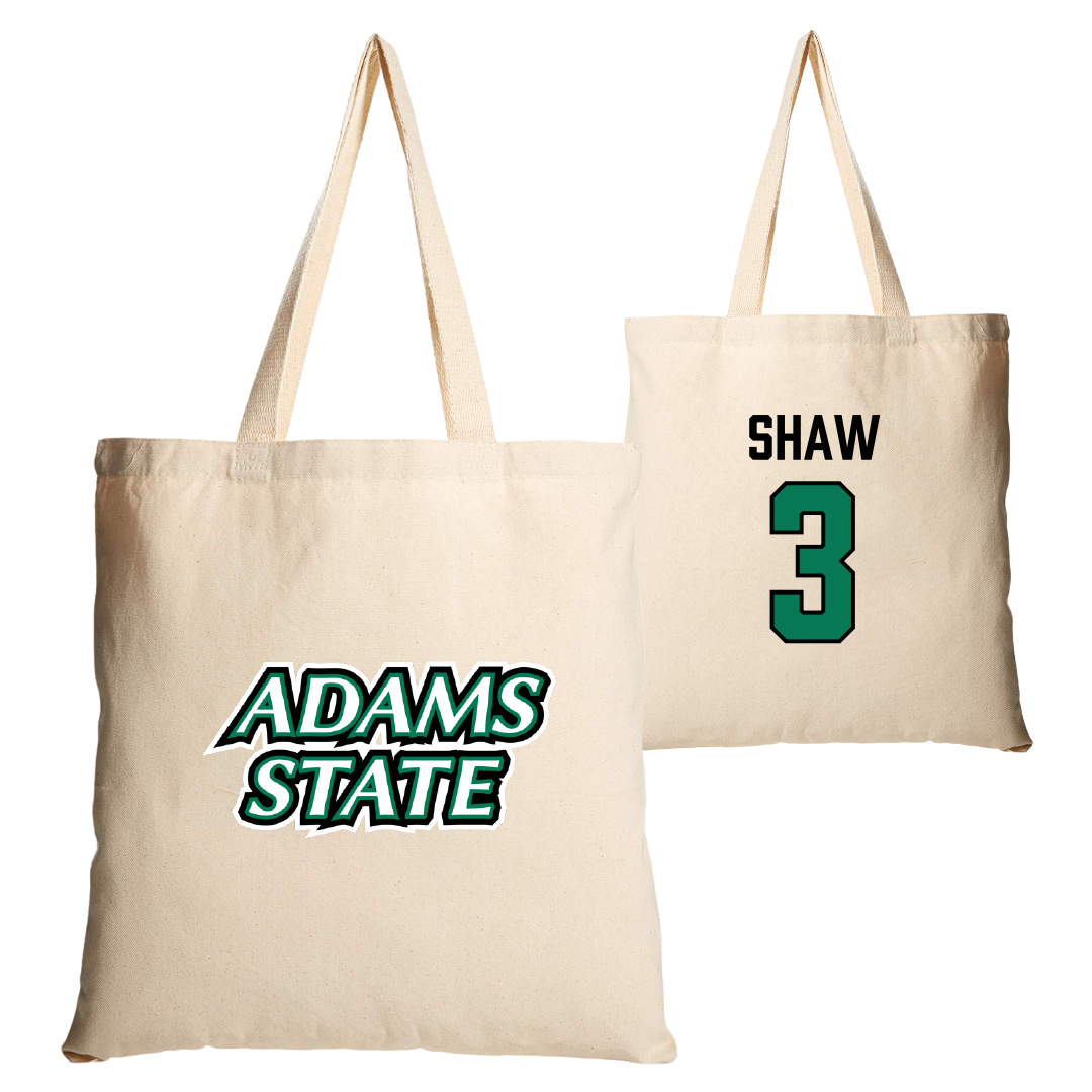 Adams State University Football Tan Canvas Tote Bag - #3 Seth Shaw