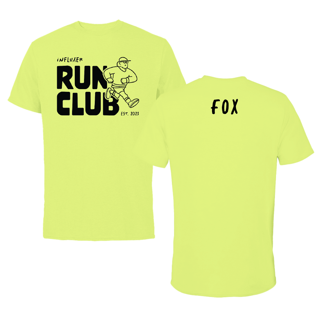 TF and XC Safety Yellow Influxer Run Club Tee - Madison Fox