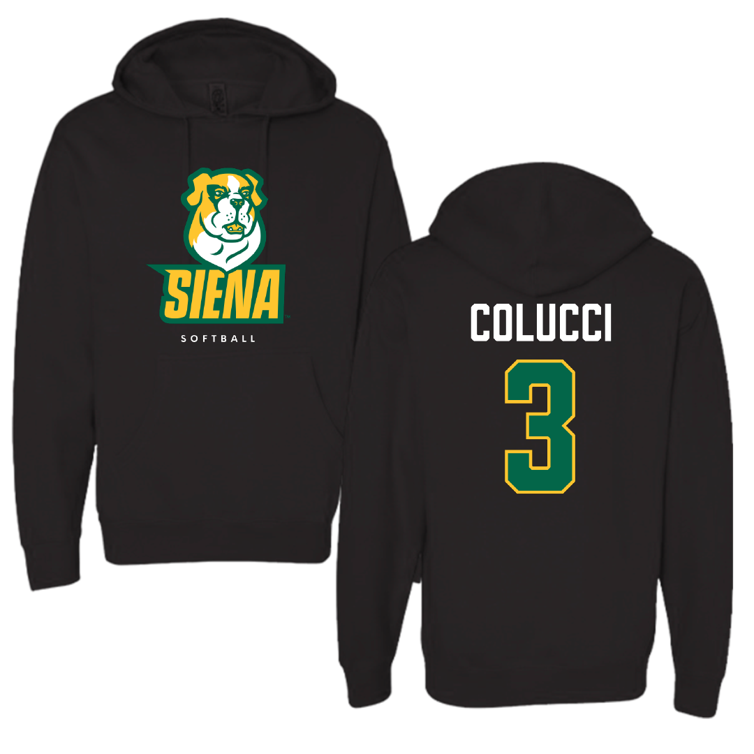 Siena University Softball Black Hoodie - #3 Sophia Colucci