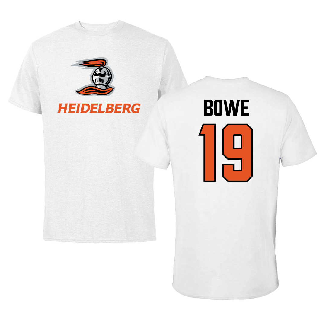 Heidelberg University Softball White Tee - #19 Adyson Bowe