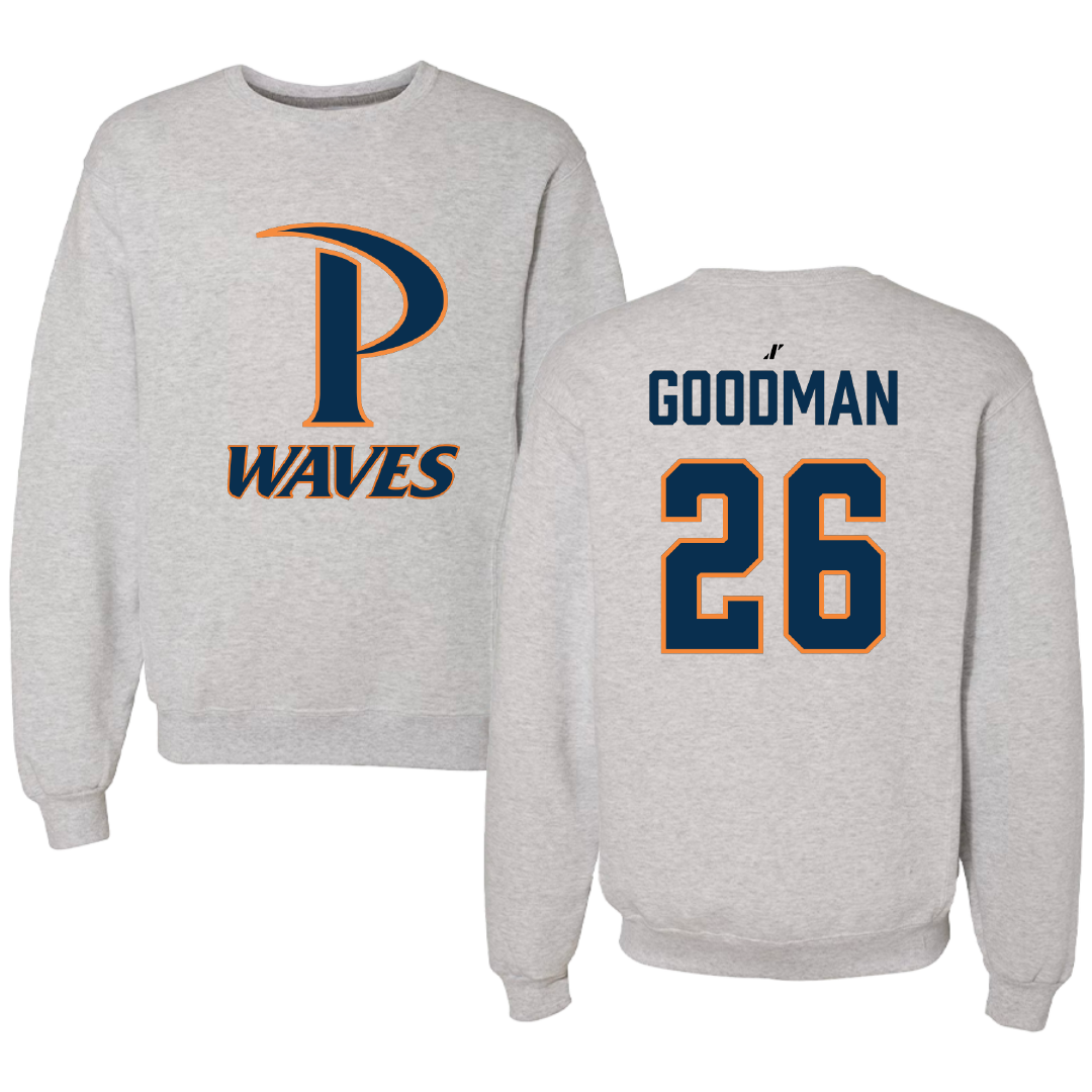 Pepperdine University Baseball Light Gray Crewneck - #26 Will Goodman