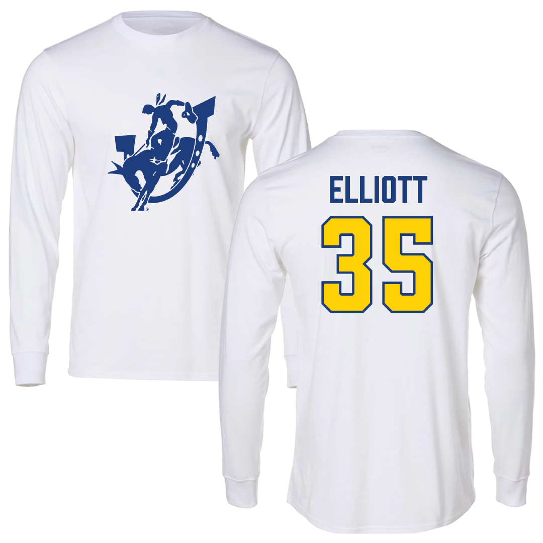 Southern Arkansas University Baseball White Long Sleeve - #35 Tate Elliott