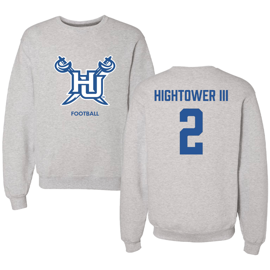 Hampton University Football Light Gray Crewneck - #2 Anthony Hightower III