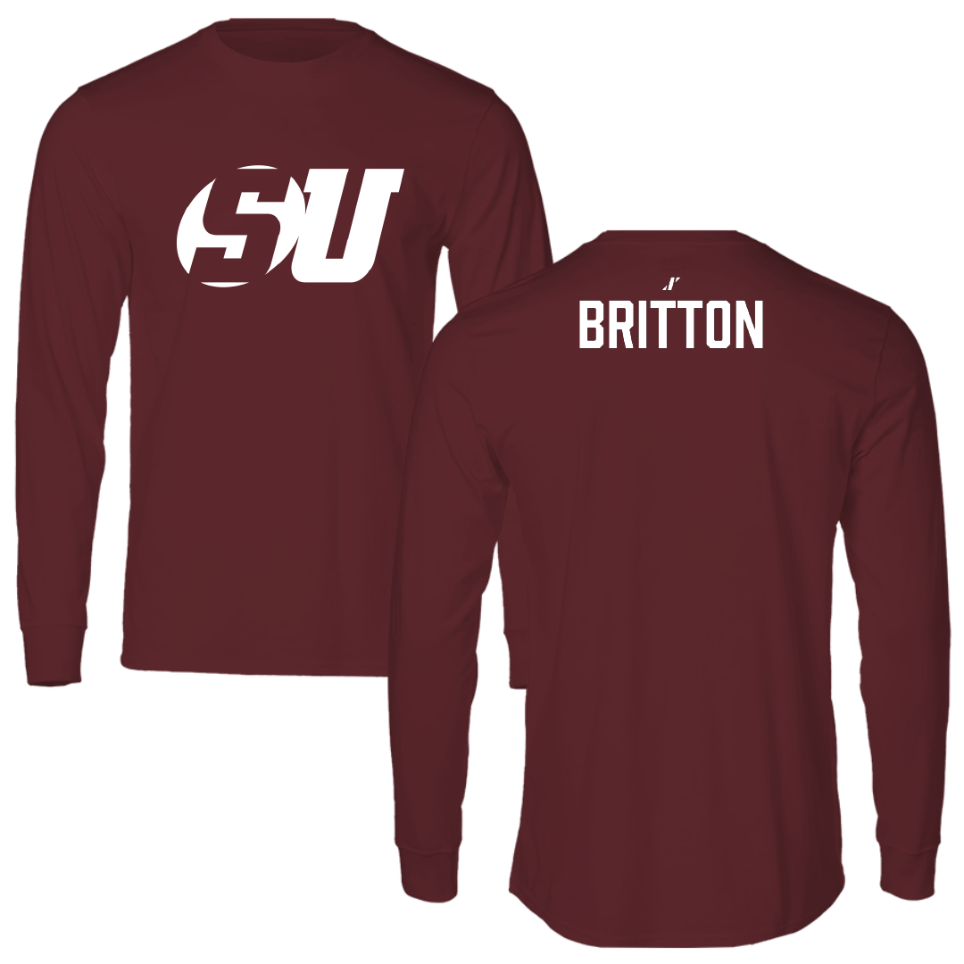 Schreiner University TF and XC Maroon Long Sleeve - Justin Britton