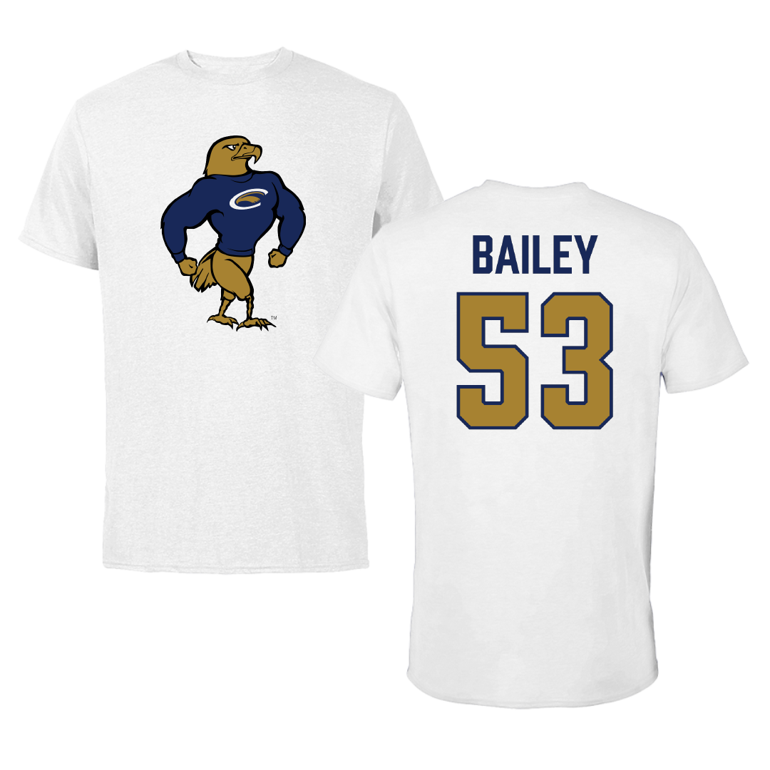 PennWest Clarion Football White Tee - #53 Elijah Bailey