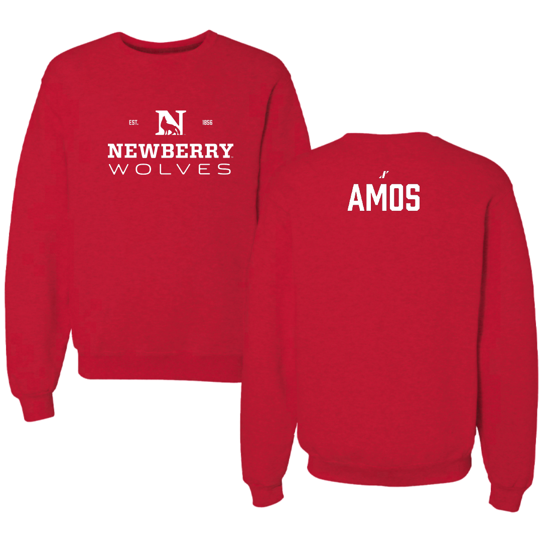 Newberry College Wrestling (M) Red General Crewneck - Antonio Amos