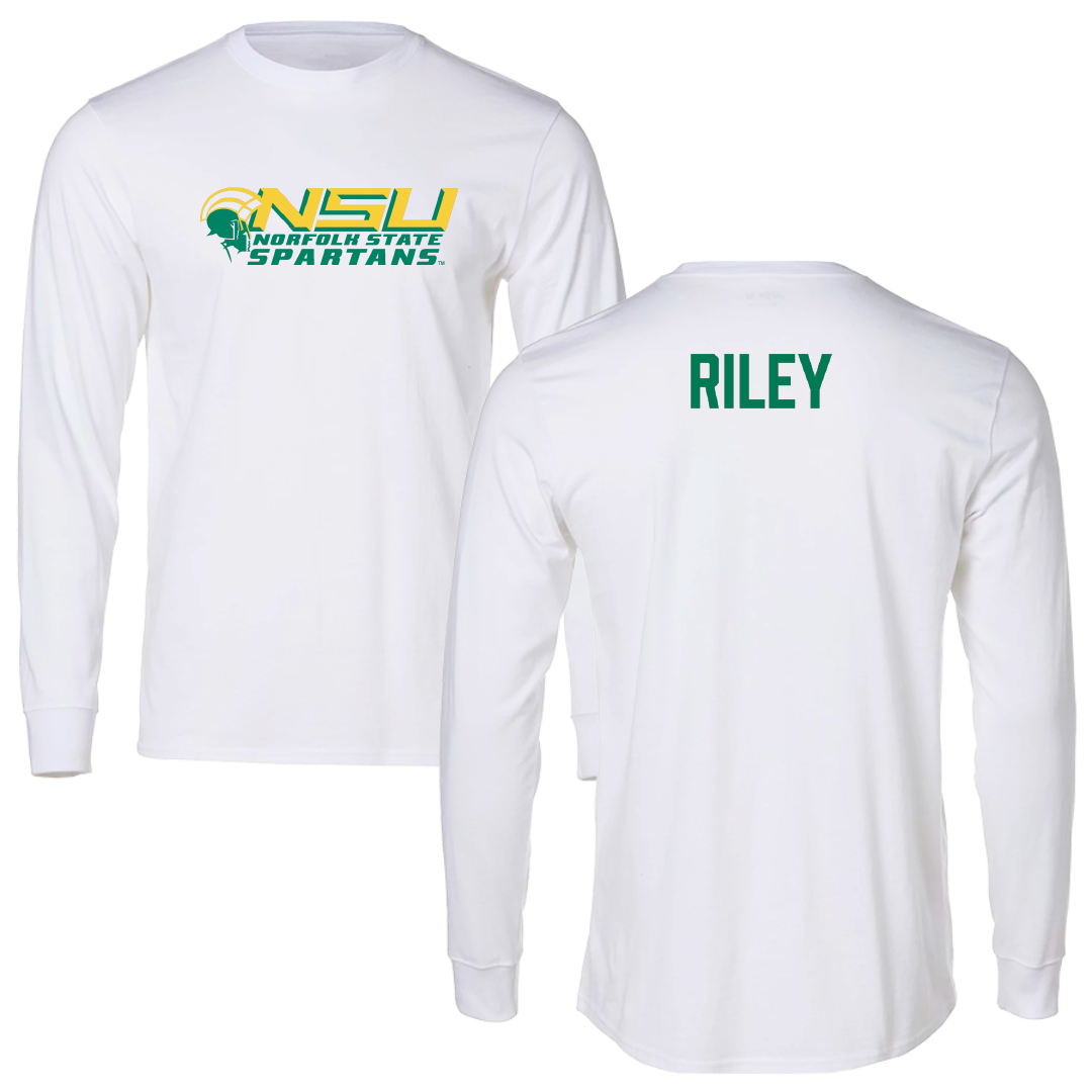 Norfolk State University TF and XC White Performance Long Sleeve - Kaena Riley