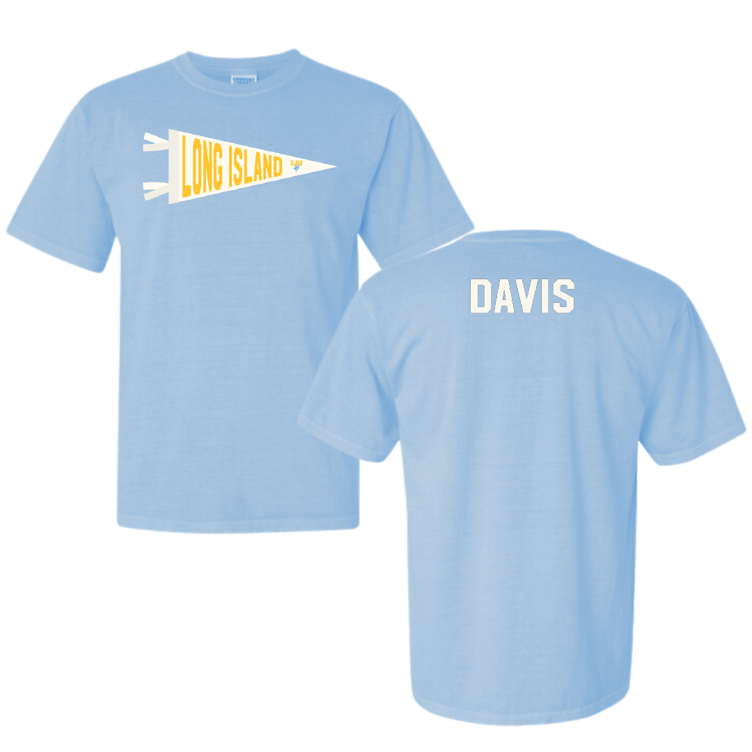 Long Island University Dance Carolina Blue Pennant Comfort Colors Tee - Jill Davis