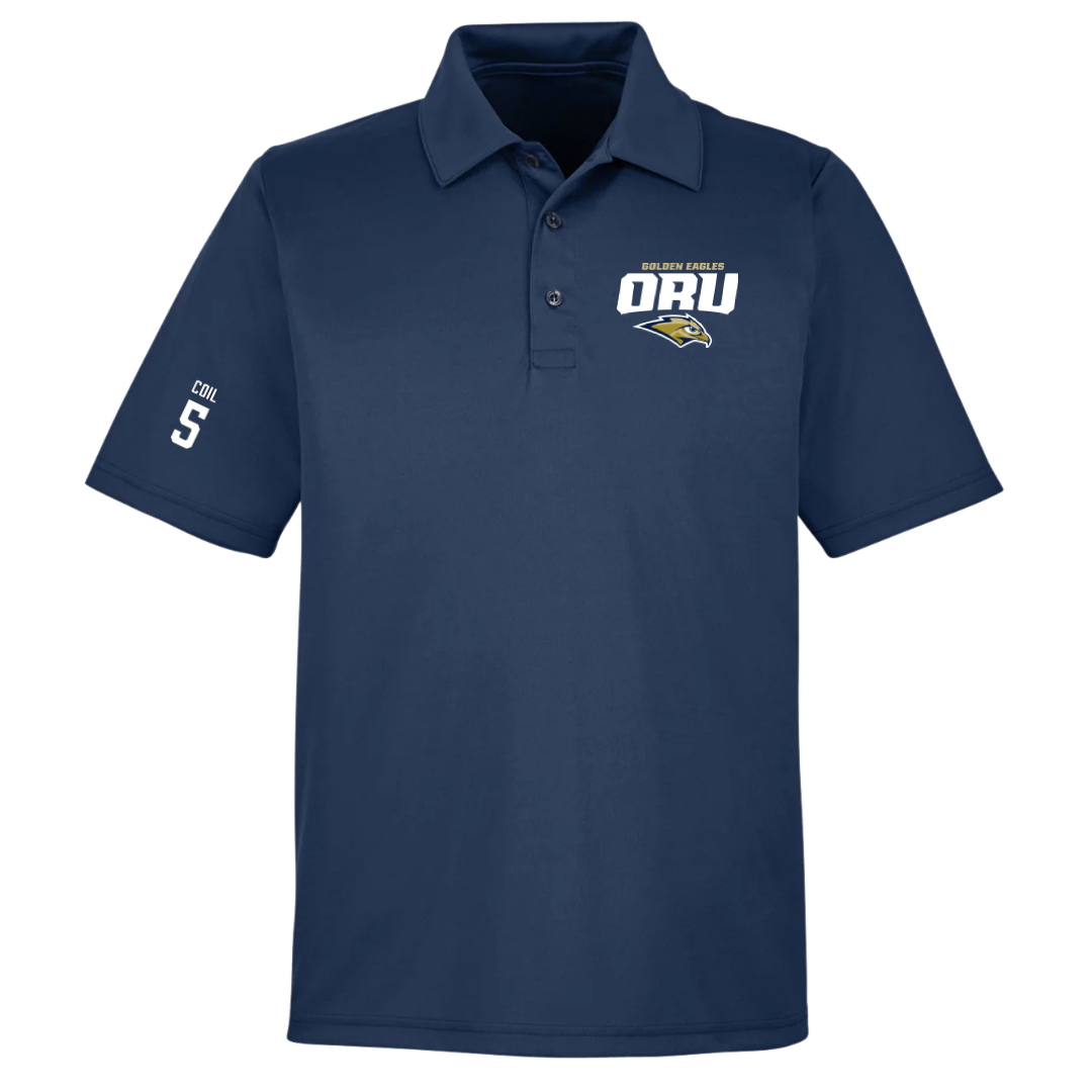Oral Roberts University Baseball Navy Polo - #5 Owen Coil
