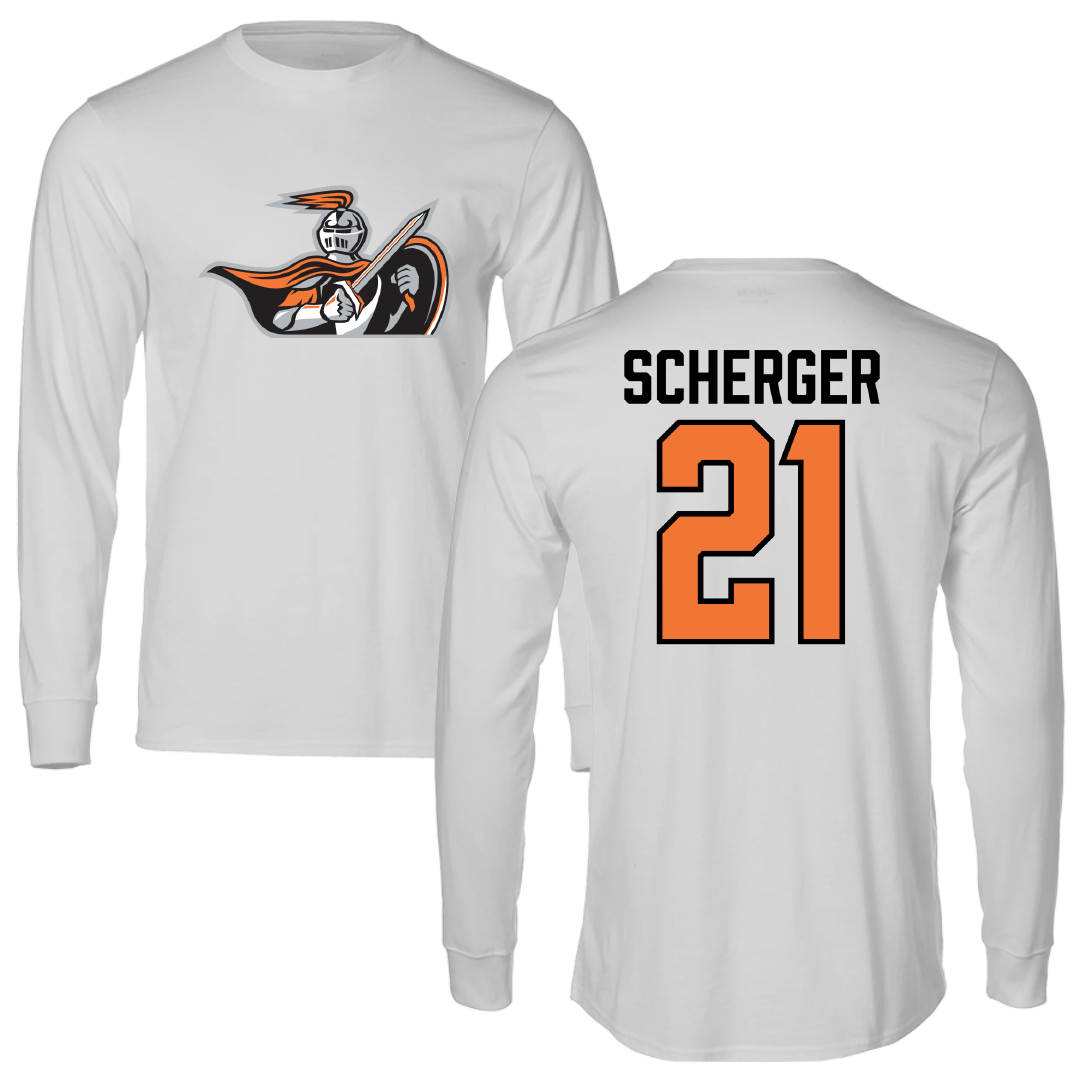 Heidelberg University Lacrosse Light Gray Long Sleeve - #21 Mark Scherger
