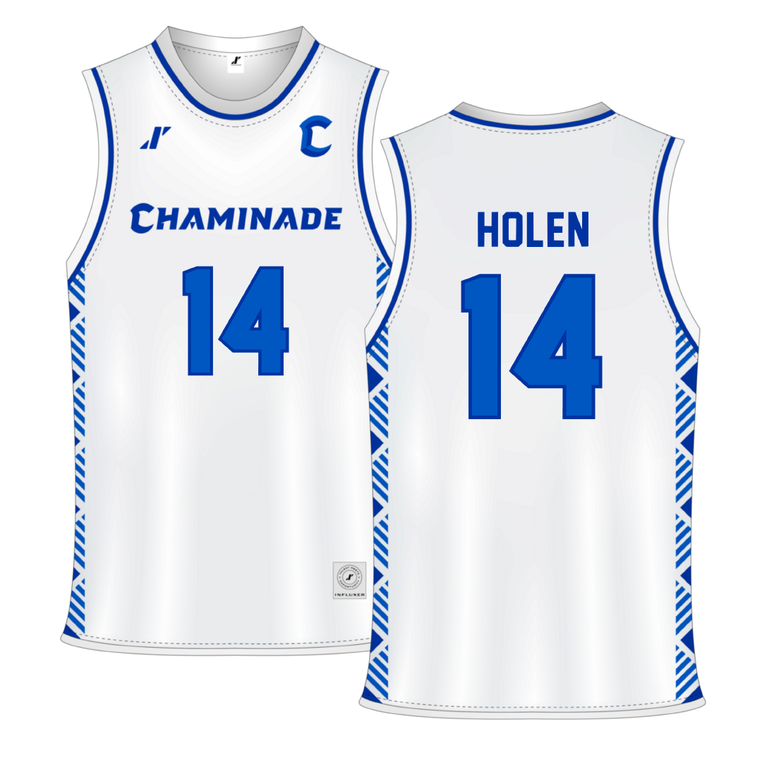 Chaminade University White Basketball Jersey - #14 Ashley Holen
