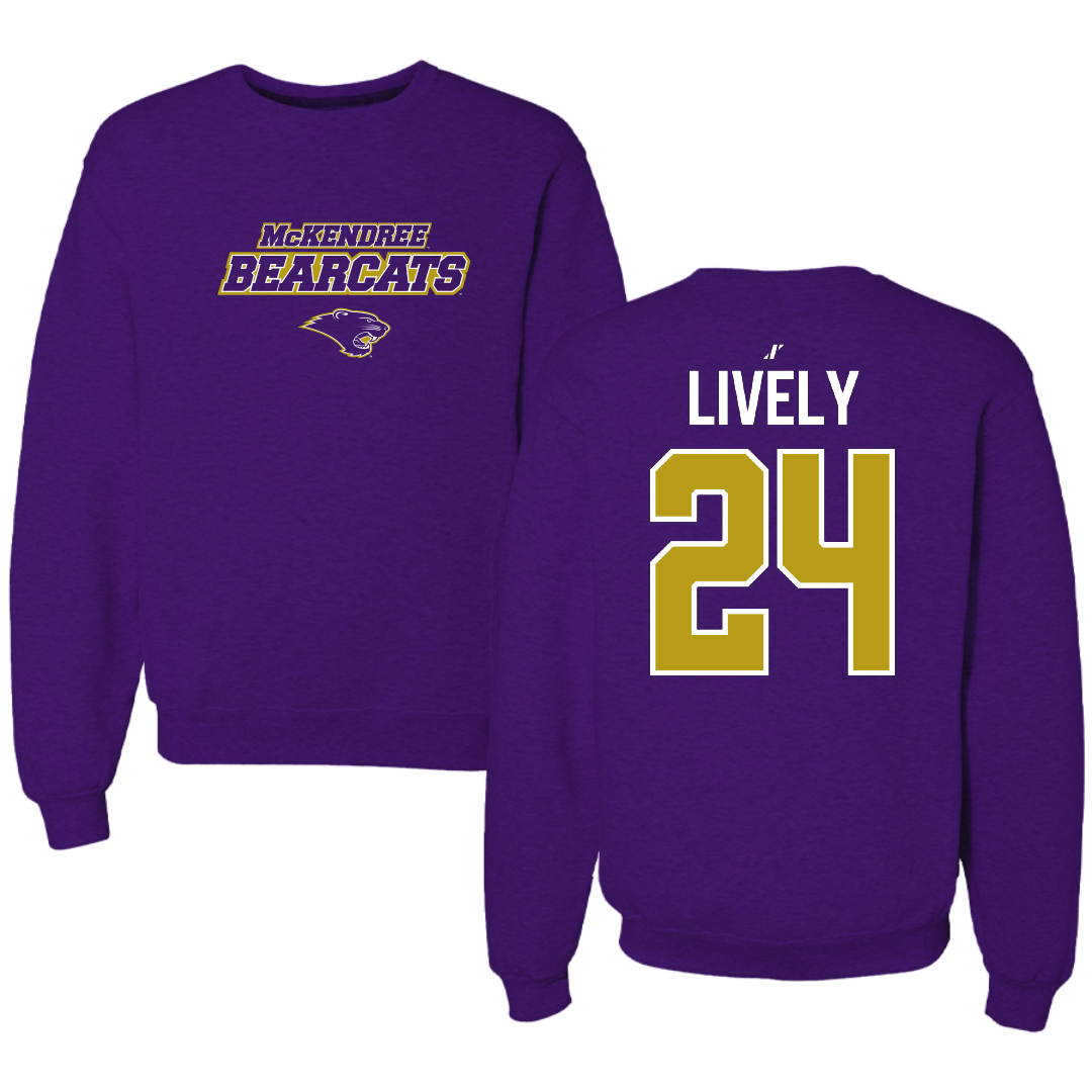 McKendree University Volleyball Purple General Crewneck - #24 Rolen Lively