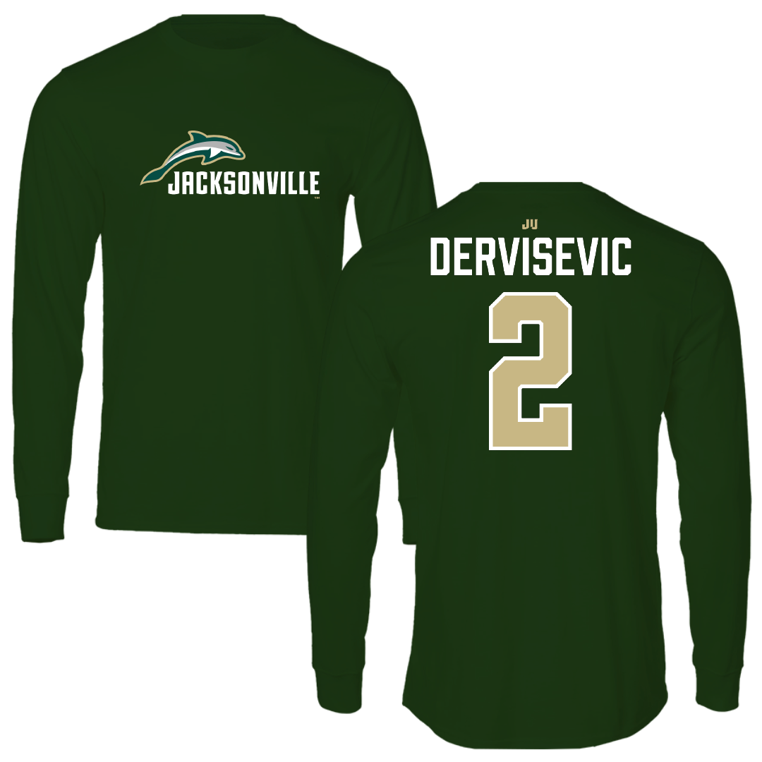 Jacksonville University Volleyball Forest Green Long Sleeve - #2 Amina Dervisevic