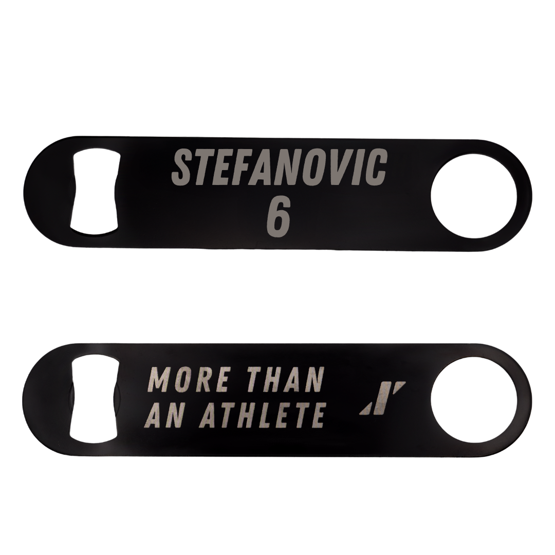 Bucknell University Water Polo Black Bottle Opener - #6 Aleksa Stefanovic