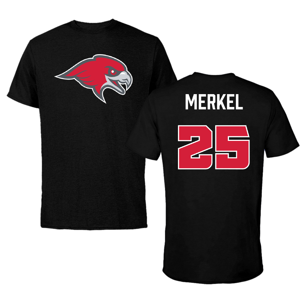 Montclair State University Softball Black Tee - #25 Riley Merkel