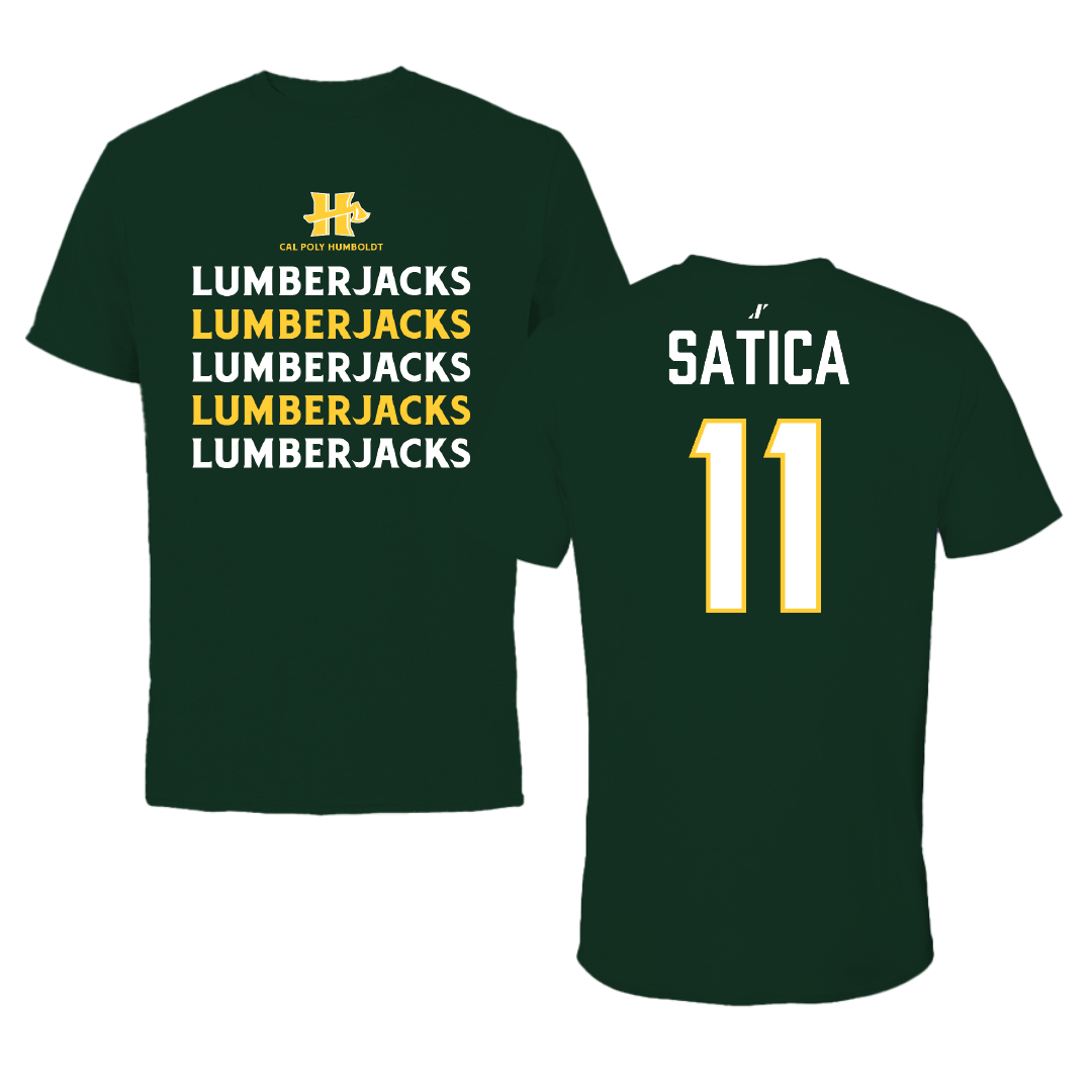 Cal Poly Humboldt Basketball (W) Forest Green General Tee - #11 Shade Satica