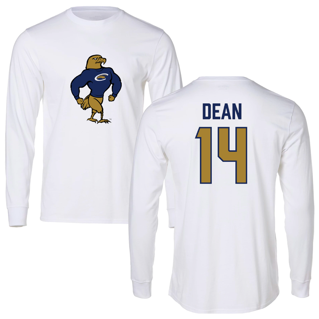 PennWest Clarion Baseball White Performance Long Sleeve - #14 Will Dean