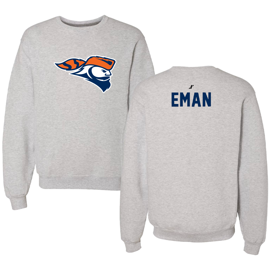 Carroll University Tennis Light Gray Crewneck - David Eman