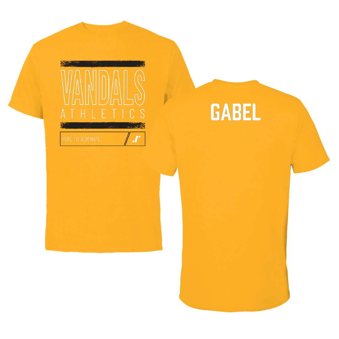 University of Idaho Swimming & Diving Gold Dominate Tee - Cadence Gabel