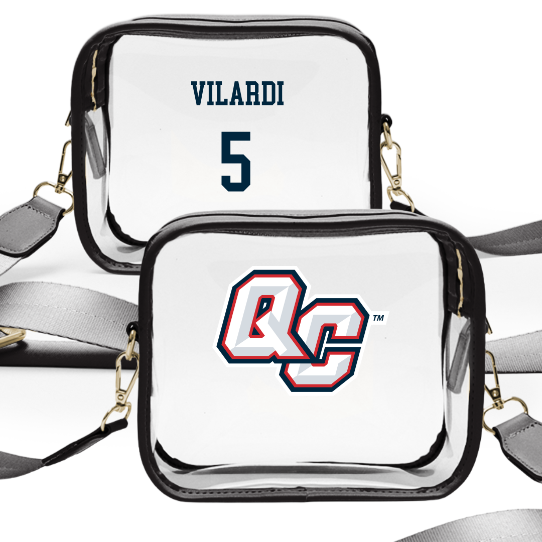Queens College (New York) Baseball Black Clear Stadium Bag - #5 Michael Vilardi