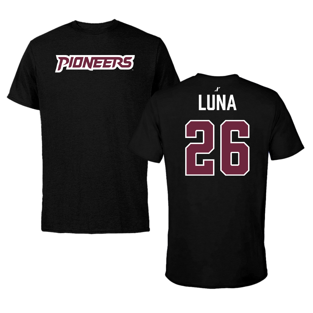 Texas Woman's University Soccer (W) Black Performance Tee - #26 Bri Luna