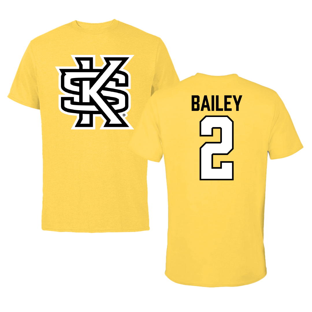 Kennesaw State University Softball Yellow Tee - #2 Danielle Bailey